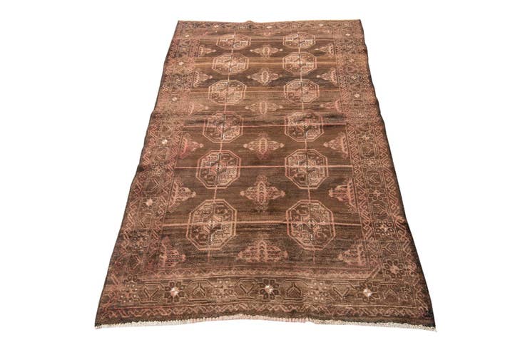 Detail image of 3' 7 x 6' 4 Hand Knotted Ultra Vintage Persian Wool Rug