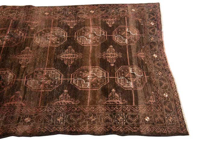 3' 7 x 6' 4 Hand Knotted Ultra Vintage Persian Wool Rug