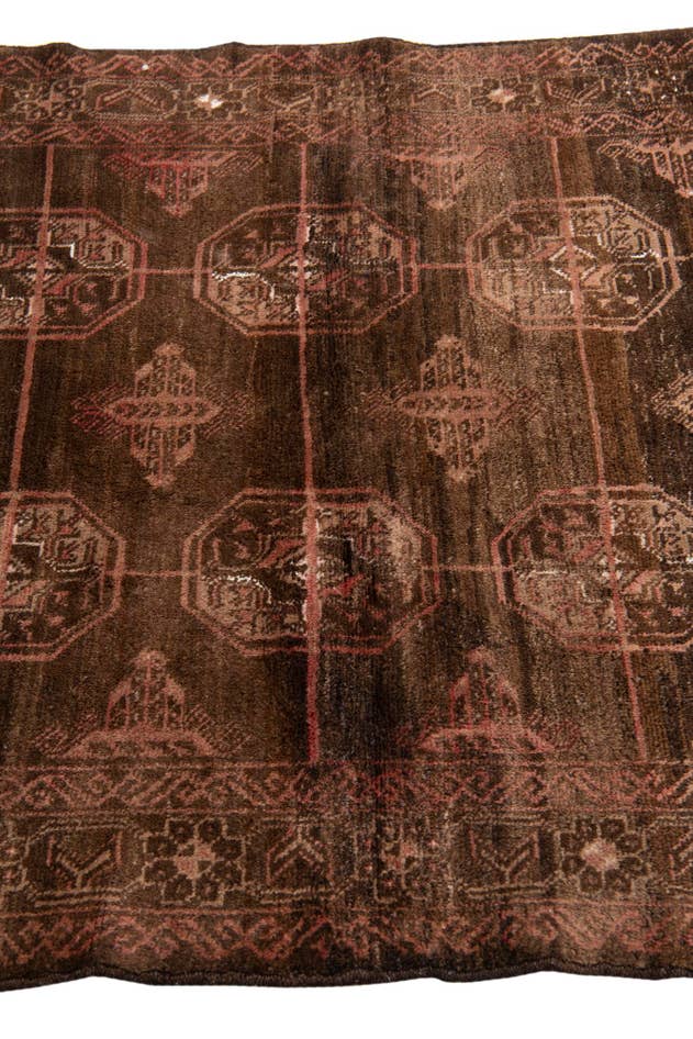 Detail image of 3' 7 x 6' 4 Hand Knotted Ultra Vintage Persian Wool Rug