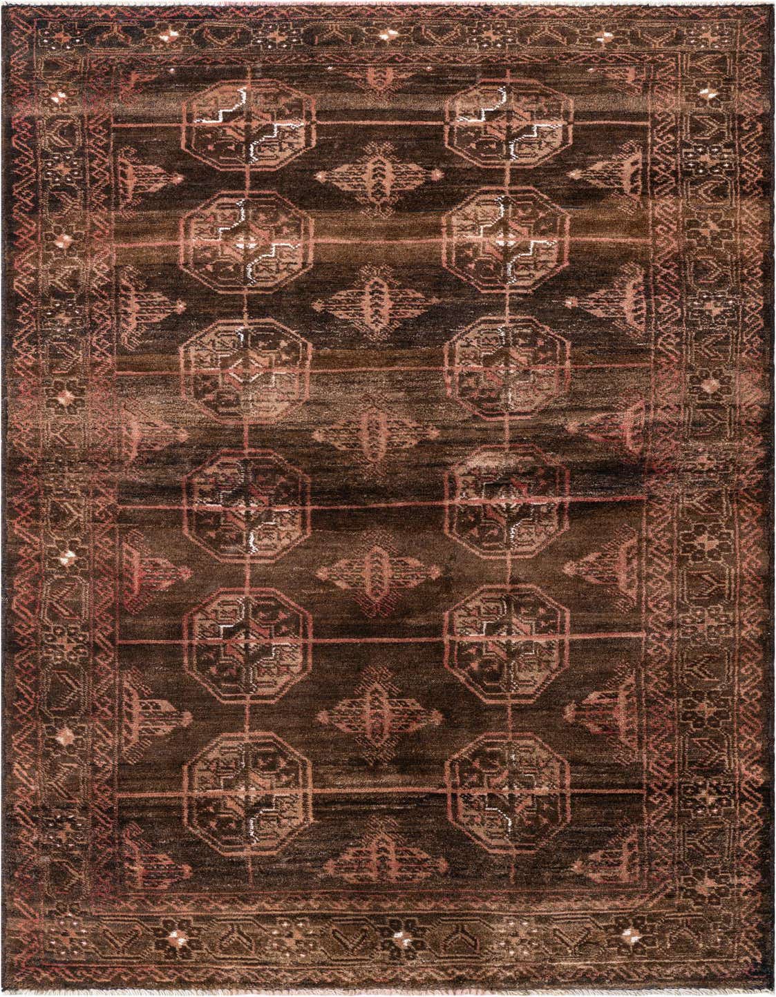 Primary image 3' 7 x 6' 4  Hand Knotted Ultra Vintage Persian Wool Rug