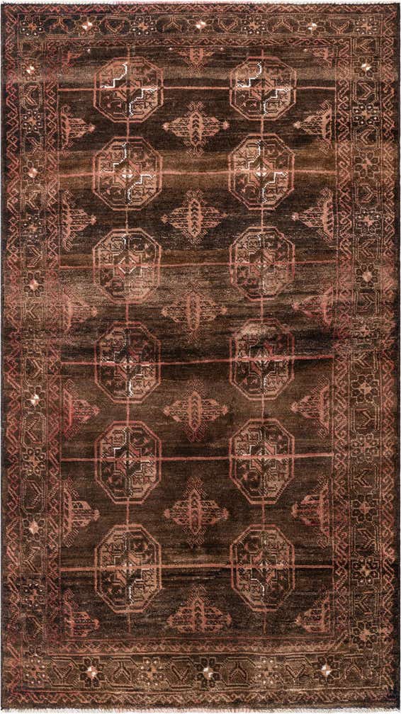 3' 7 x 6' 4 Hand Knotted Ultra Vintage Persian Wool Rug