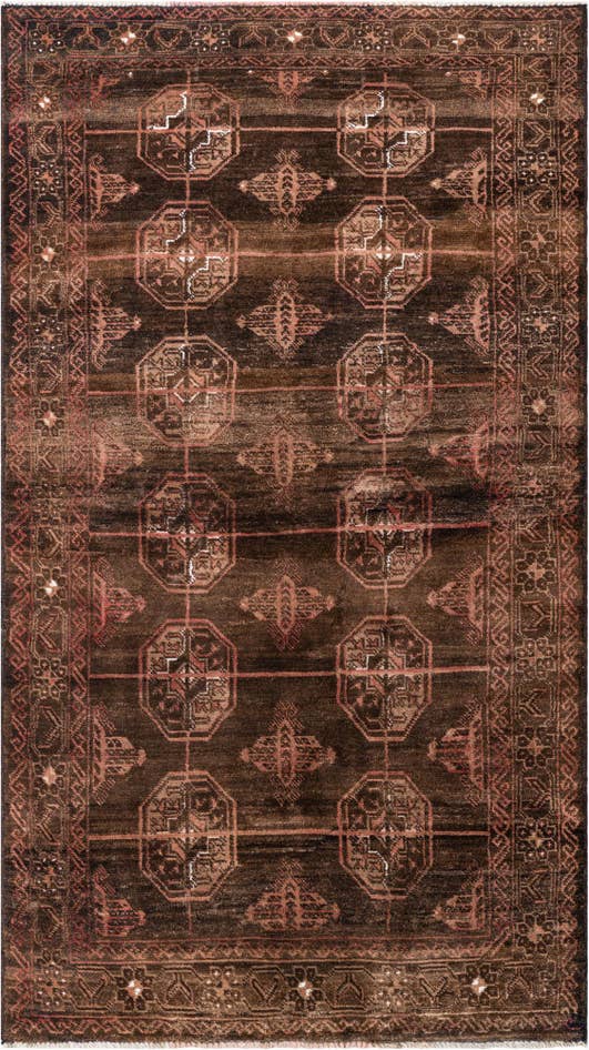 Detail image of 3' 7 x 6' 4 Hand Knotted Ultra Vintage Persian Wool Rug
