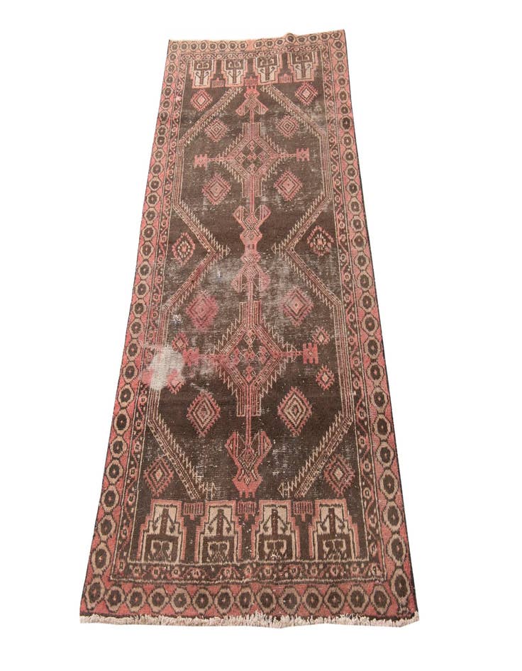 Detail image of 3' 8 x 6' 7  Hand Knotted Ultra Vintage Persian Wool Rug