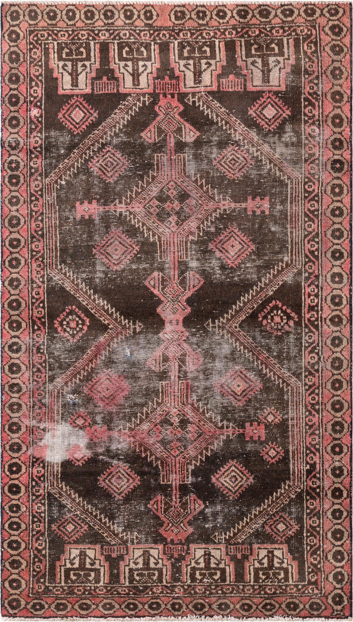 3' 8 x 6' 7 Hand Knotted Ultra Vintage Persian Wool Rug