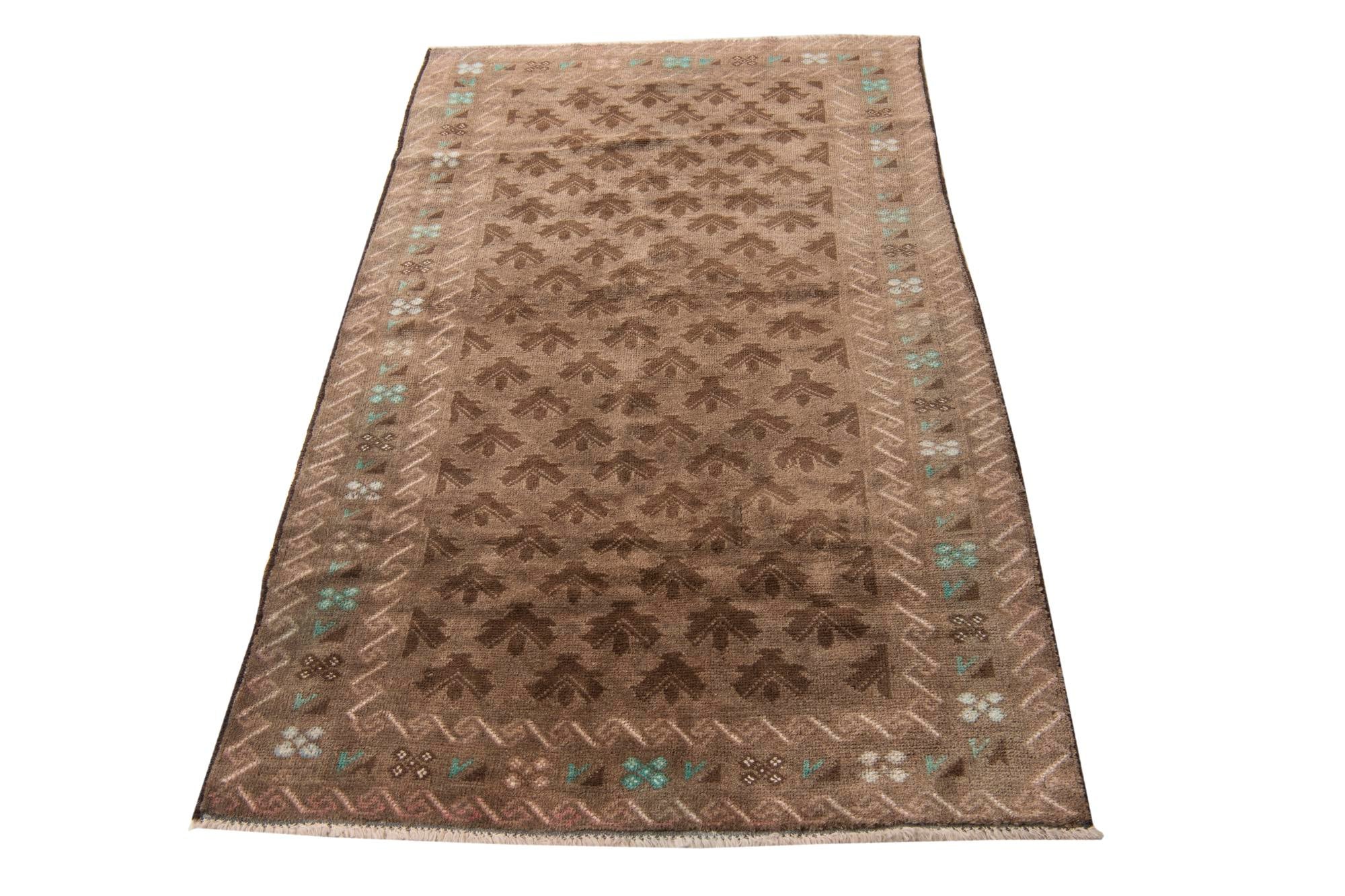 3' 6 x 6' 3 Hand Knotted Ultra Vintage Persian Wool Rug