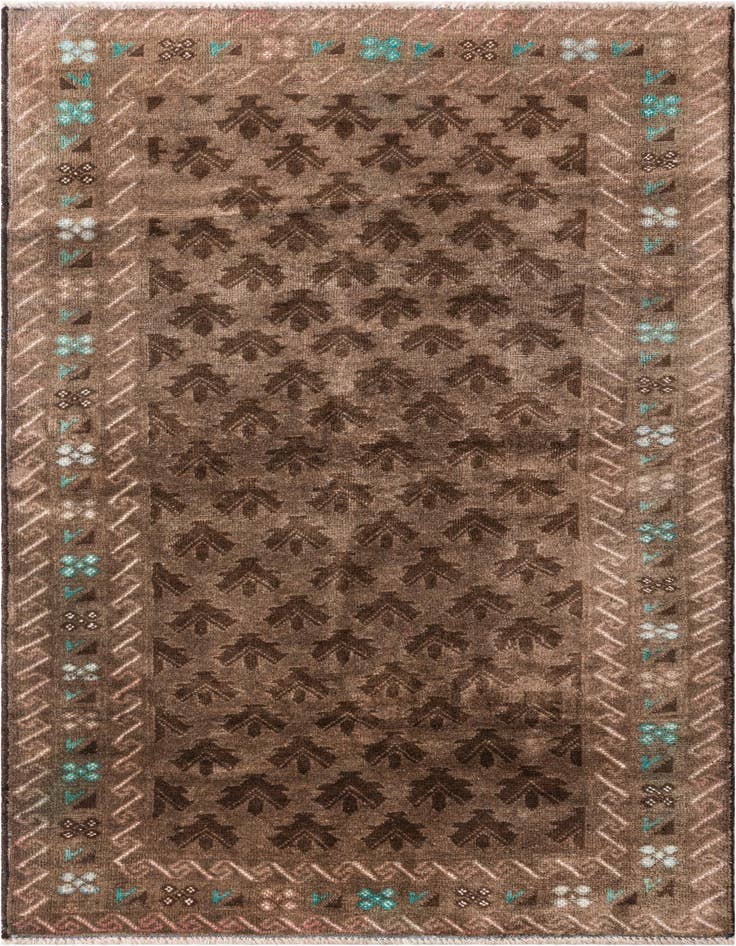 Detail image of 3' 6 x 6' 3 Hand Knotted Ultra Vintage Persian Wool Rug
