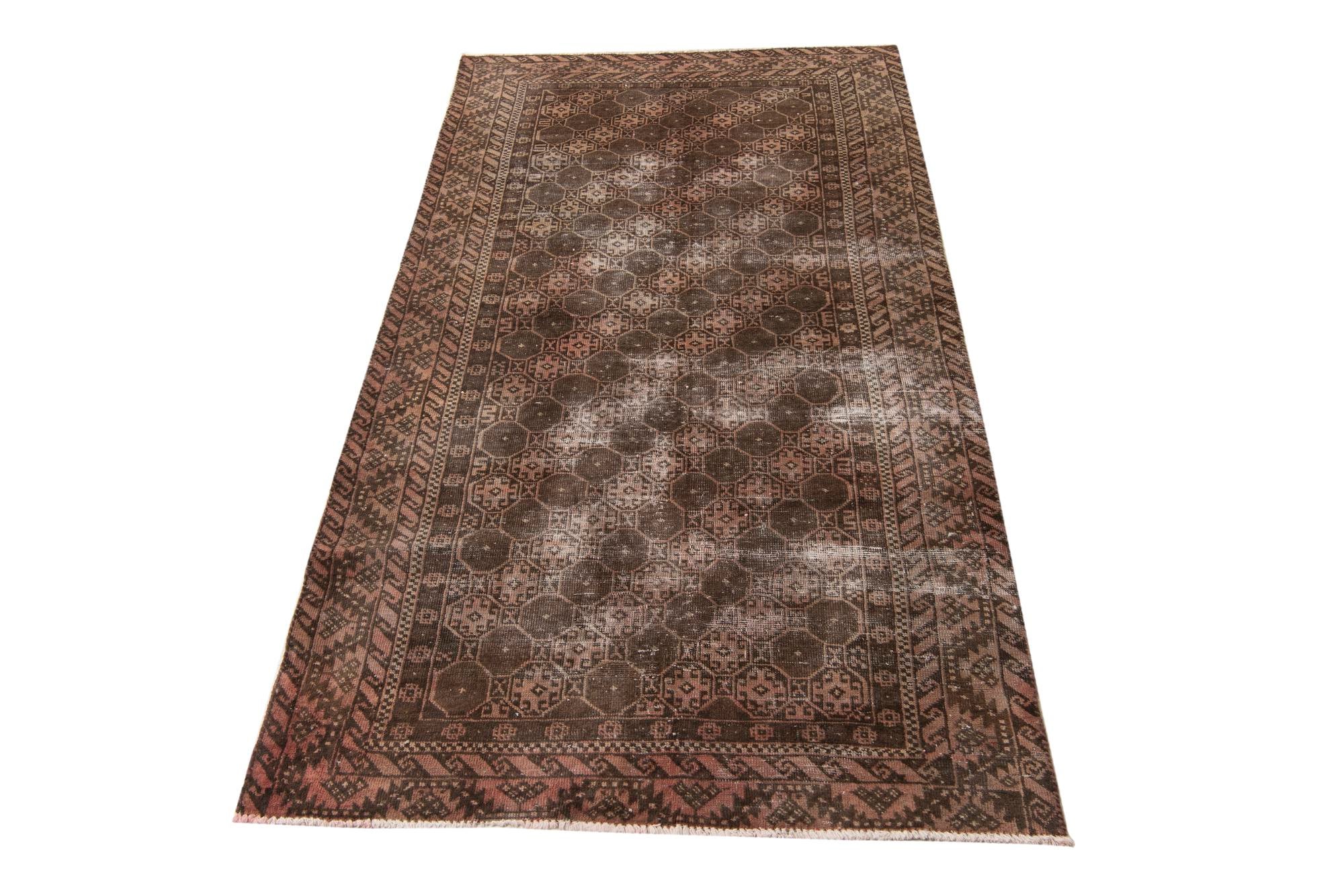 3' 6 x 6' 3 Hand Knotted Ultra Vintage Persian Wool Rug
