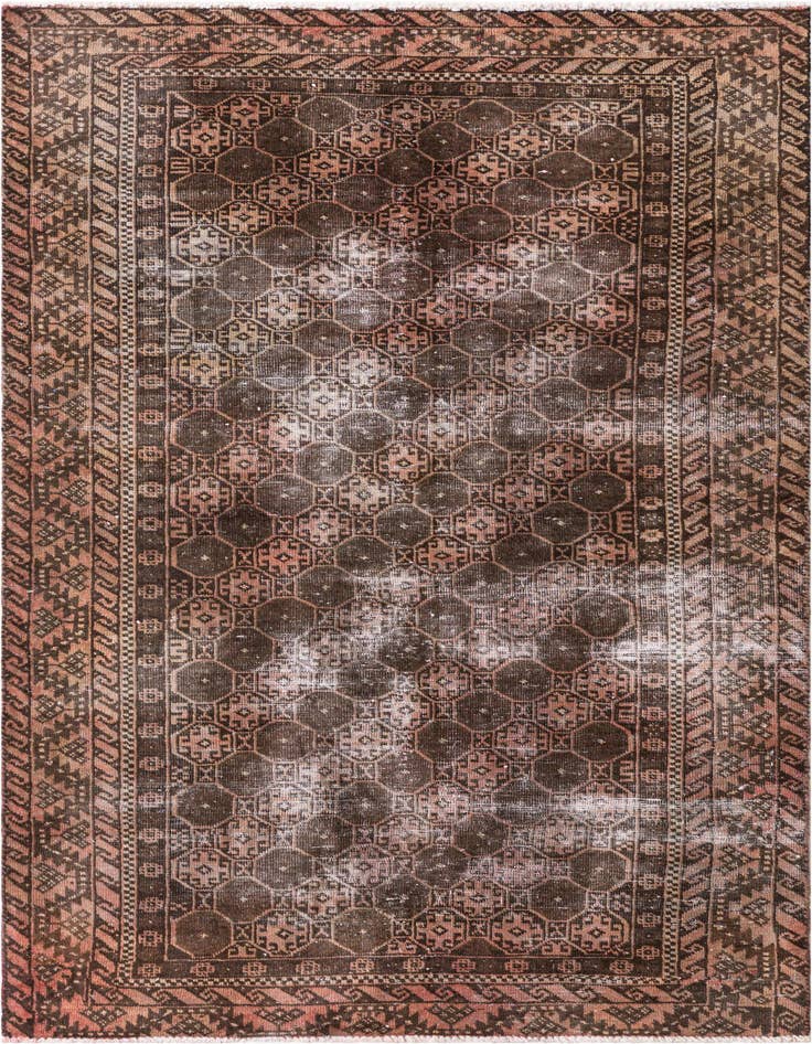 Detail image of 3' 6 x 6' 3 Hand Knotted Ultra Vintage Persian Wool Rug