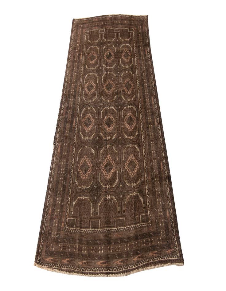 Detail image of 3' 7 x 6' 9  Hand Knotted Ultra Vintage Persian Wool Rug