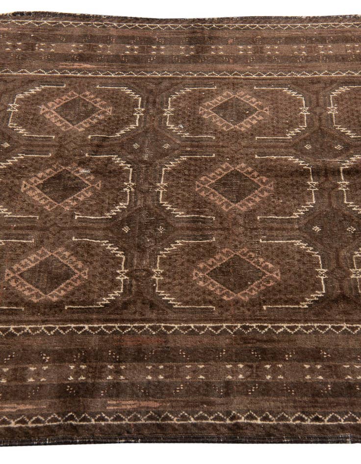 Detail image of 3' 7 x 6' 9  Hand Knotted Ultra Vintage Persian Wool Rug