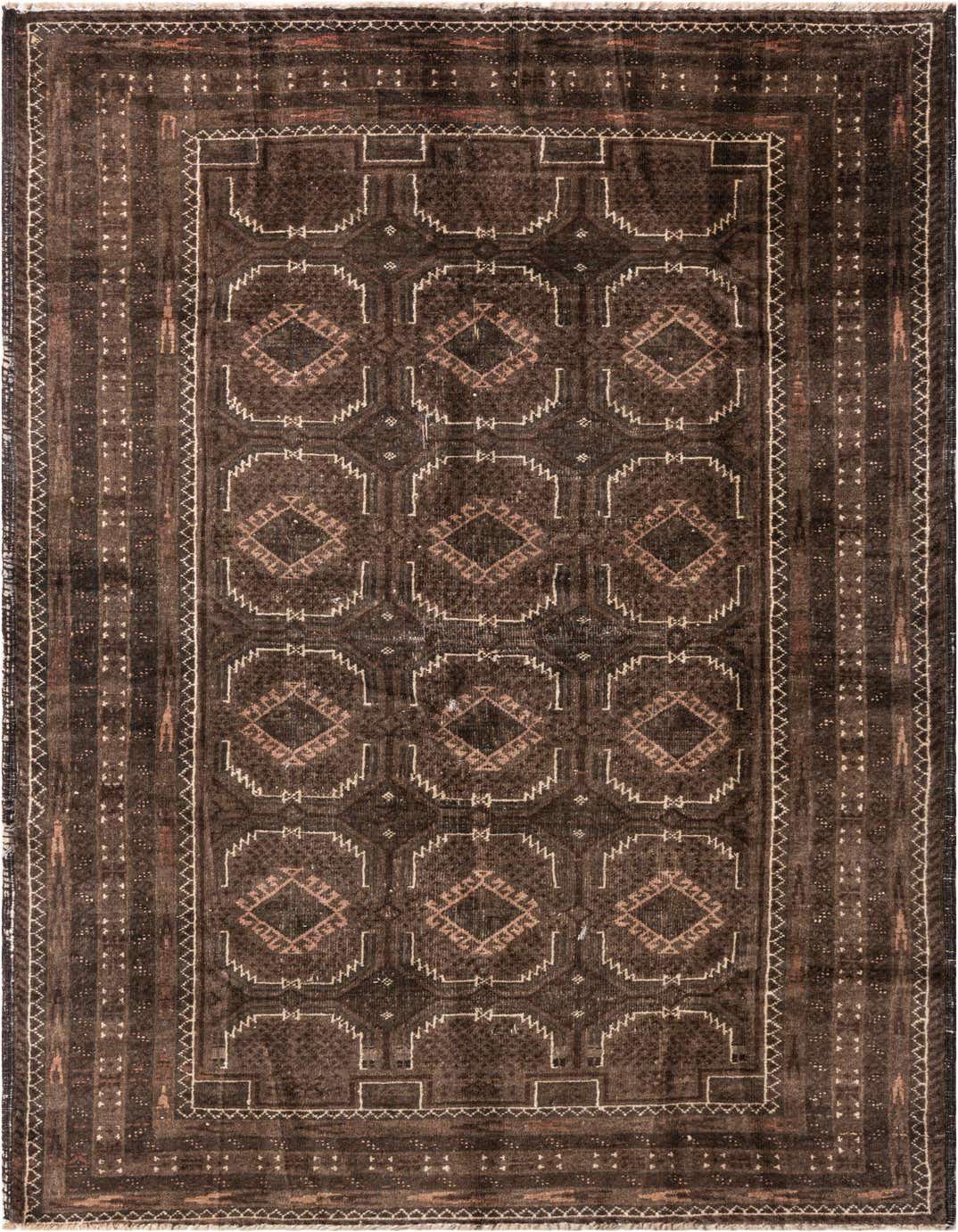 Primary image 3' 7 x 6' 9  Hand Knotted Ultra Vintage Persian Wool Rug