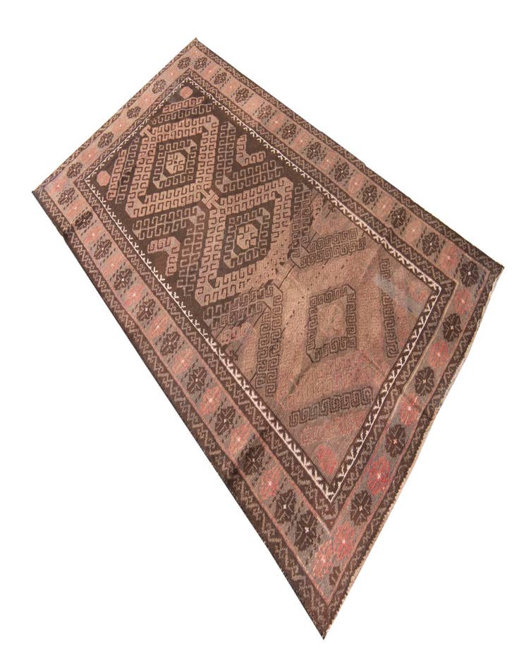 Detail image of 3' 4 x 6' 1  Hand Knotted Ultra Vintage Persian Wool Rug