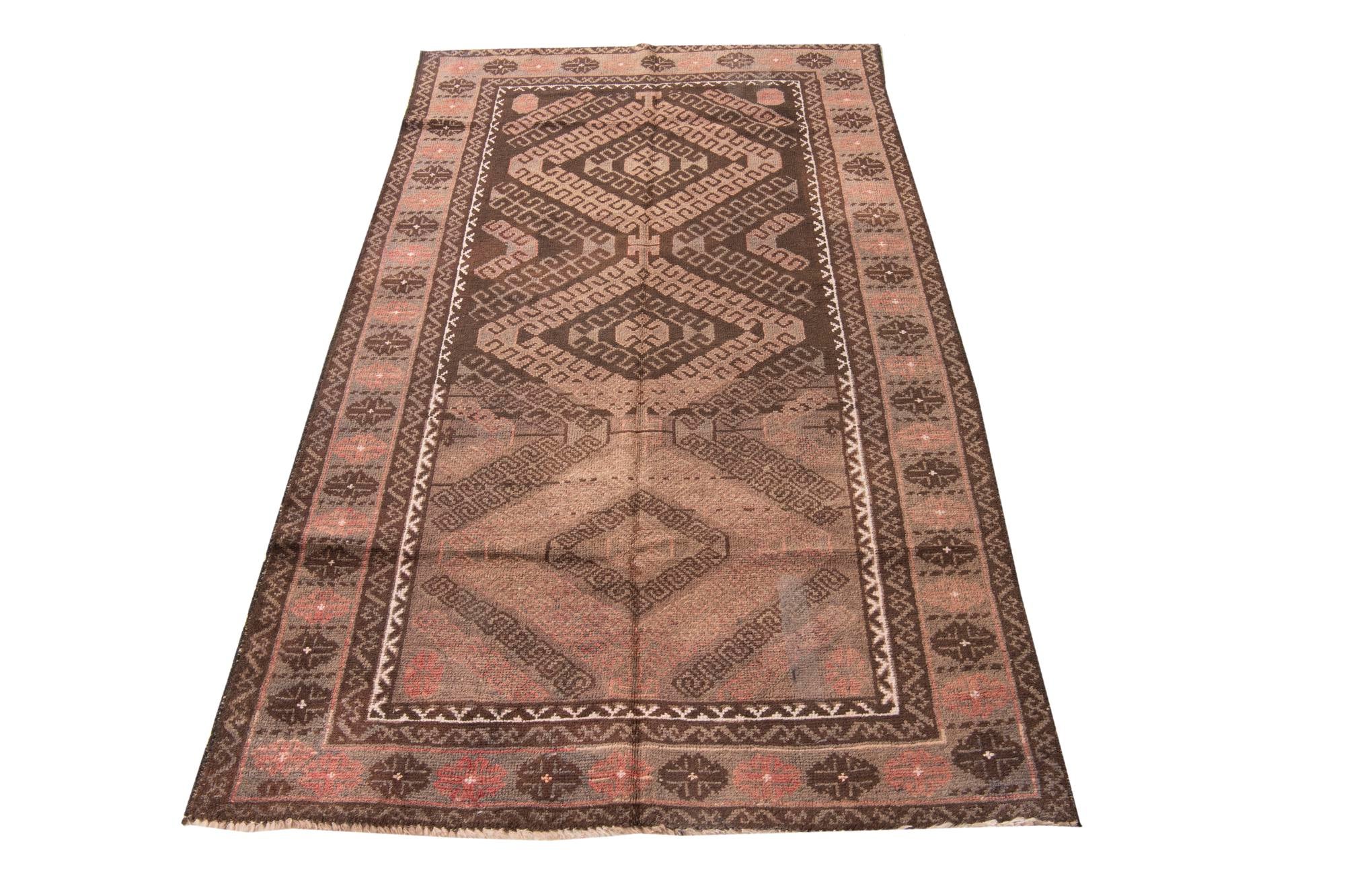 3' 4 x 6' 1 Hand Knotted Ultra Vintage Persian Wool Rug