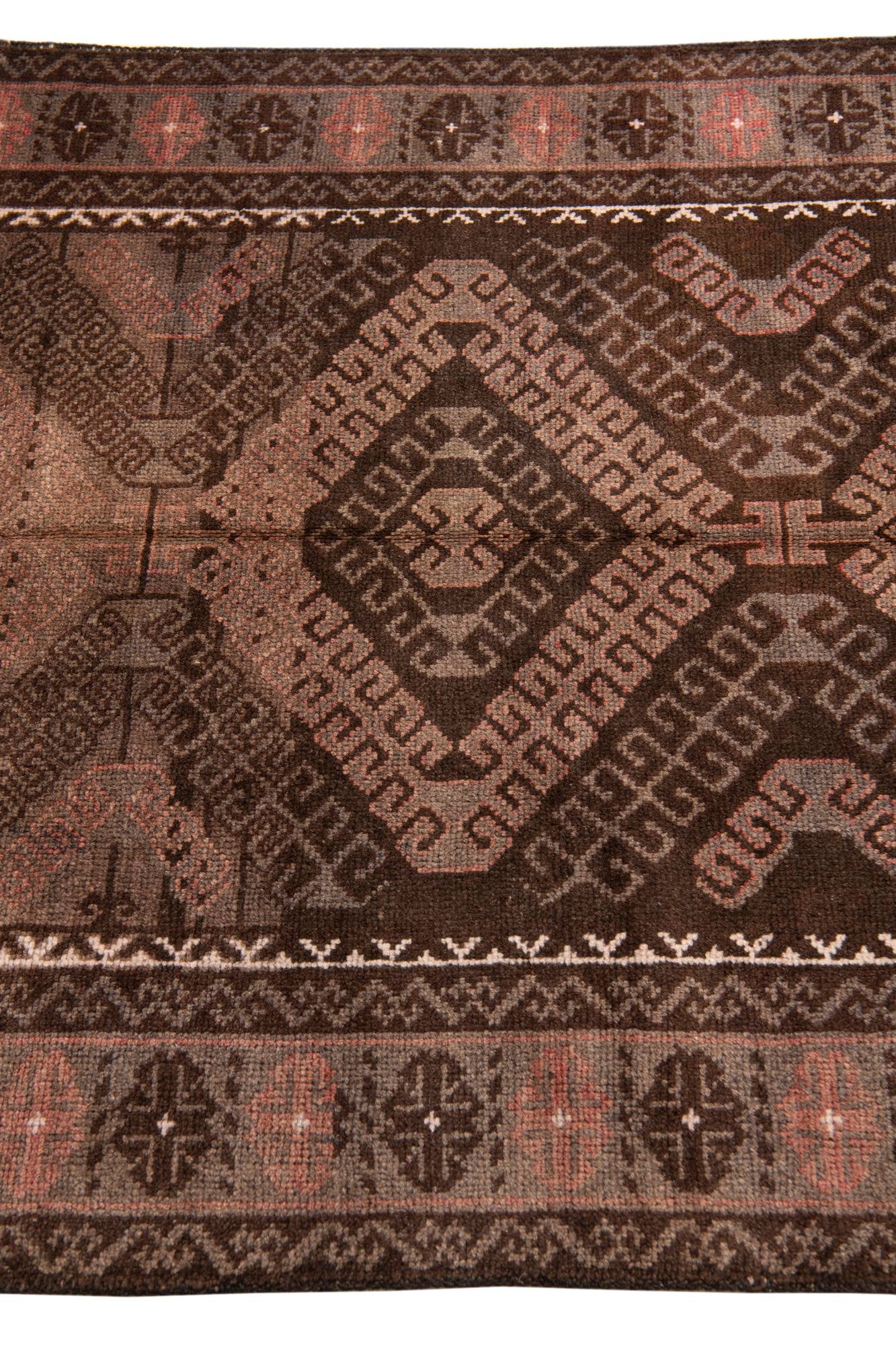 3' 4 x 6' 1 Hand Knotted Ultra Vintage Persian Wool Rug