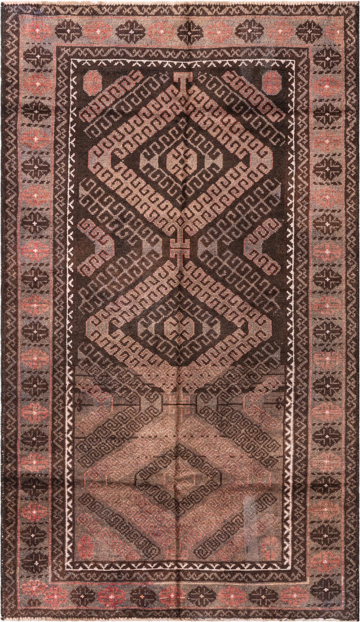3' 4 x 6' 1 Hand Knotted Ultra Vintage Persian Wool Rug