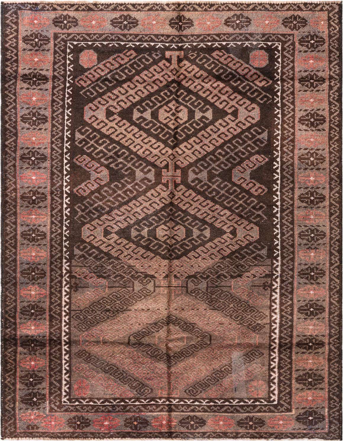 Primary image 3' 4 x 6' 1  Hand Knotted Ultra Vintage Persian Wool Rug