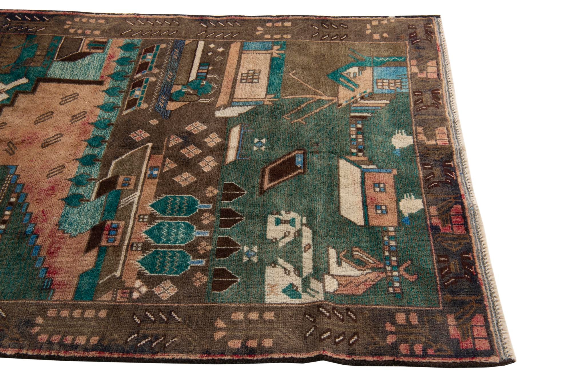 3' 10 x 6' 3 Hand Knotted Ultra Vintage Persian Wool Rug