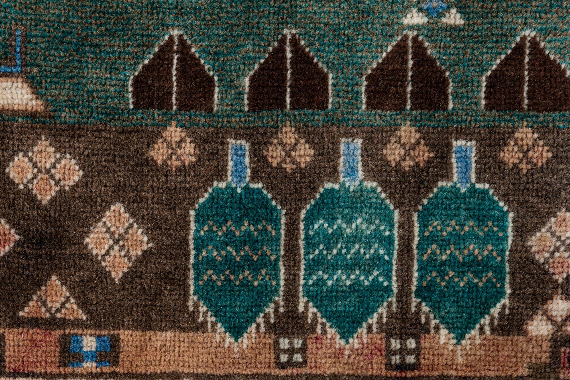 3' 10 x 6' 3 Hand Knotted Ultra Vintage Persian Wool Rug