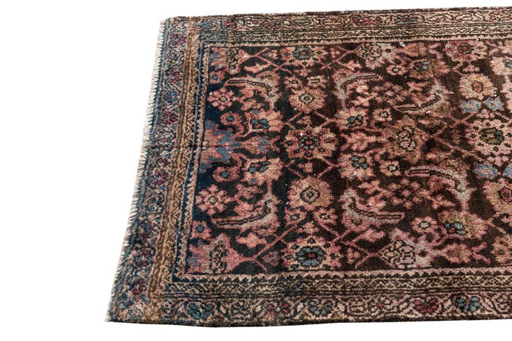 Detail image of 2' 9 x 4' Hand Knotted Ultra Vintage Persian Wool Rug