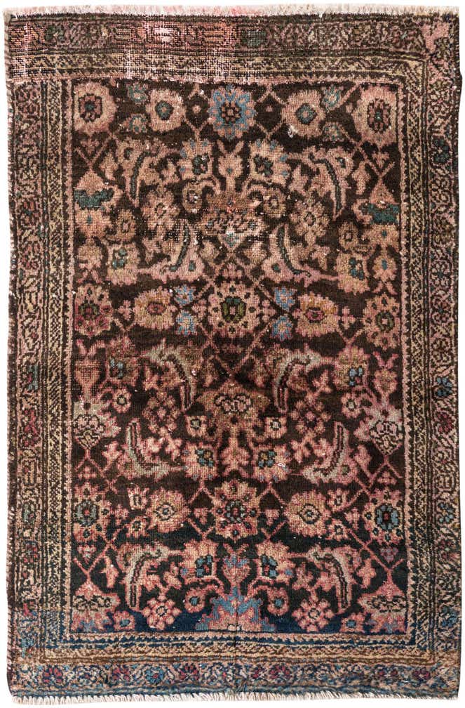 2' 9 x 4' Hand Knotted Ultra Vintage Persian Wool Rug