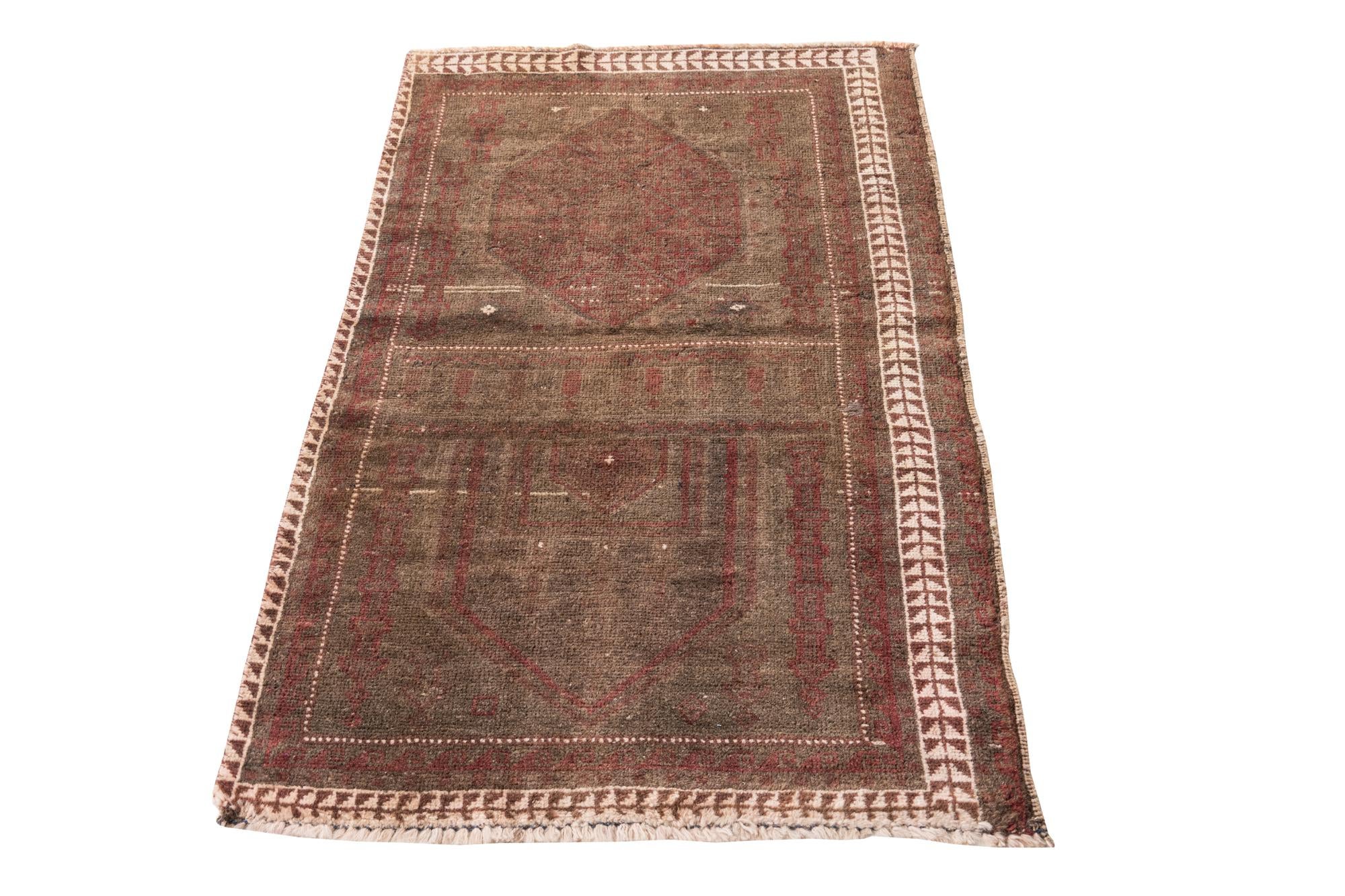 2' 7 x 4' 5 Hand Knotted Ultra Vintage Persian Wool Rug