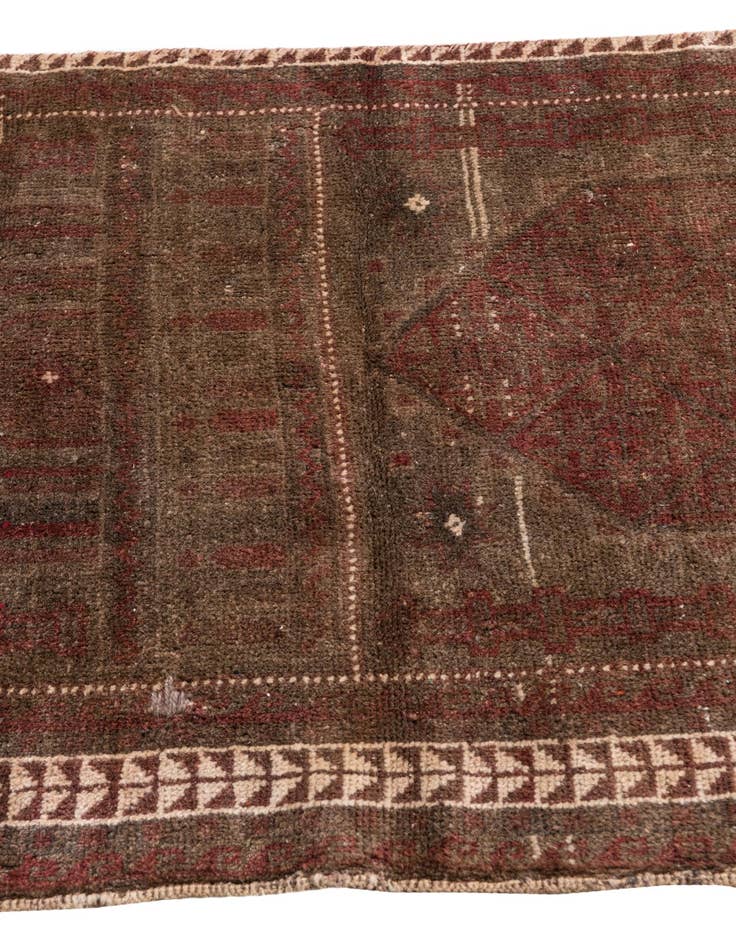 Detail image of 2' 7 x 4' 5  Hand Knotted Ultra Vintage Persian Wool Rug