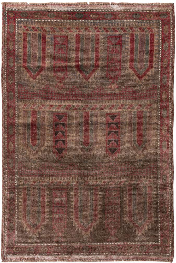 3' 2 x 4' 8 Hand Knotted Ultra Vintage Persian Wool Rug