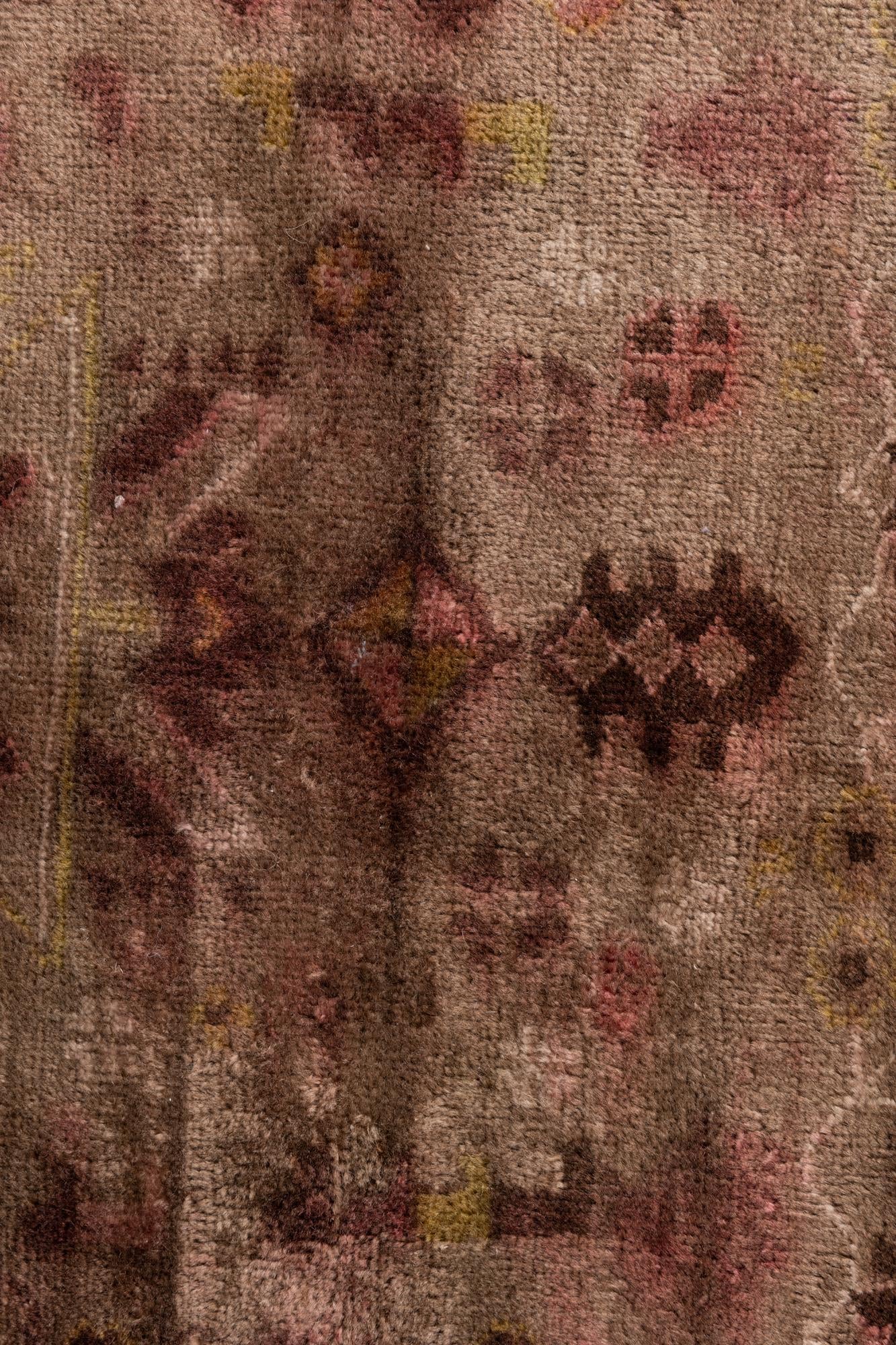 3' 7 x 6' Hand Knotted Ultra Vintage Persian Wool Rug