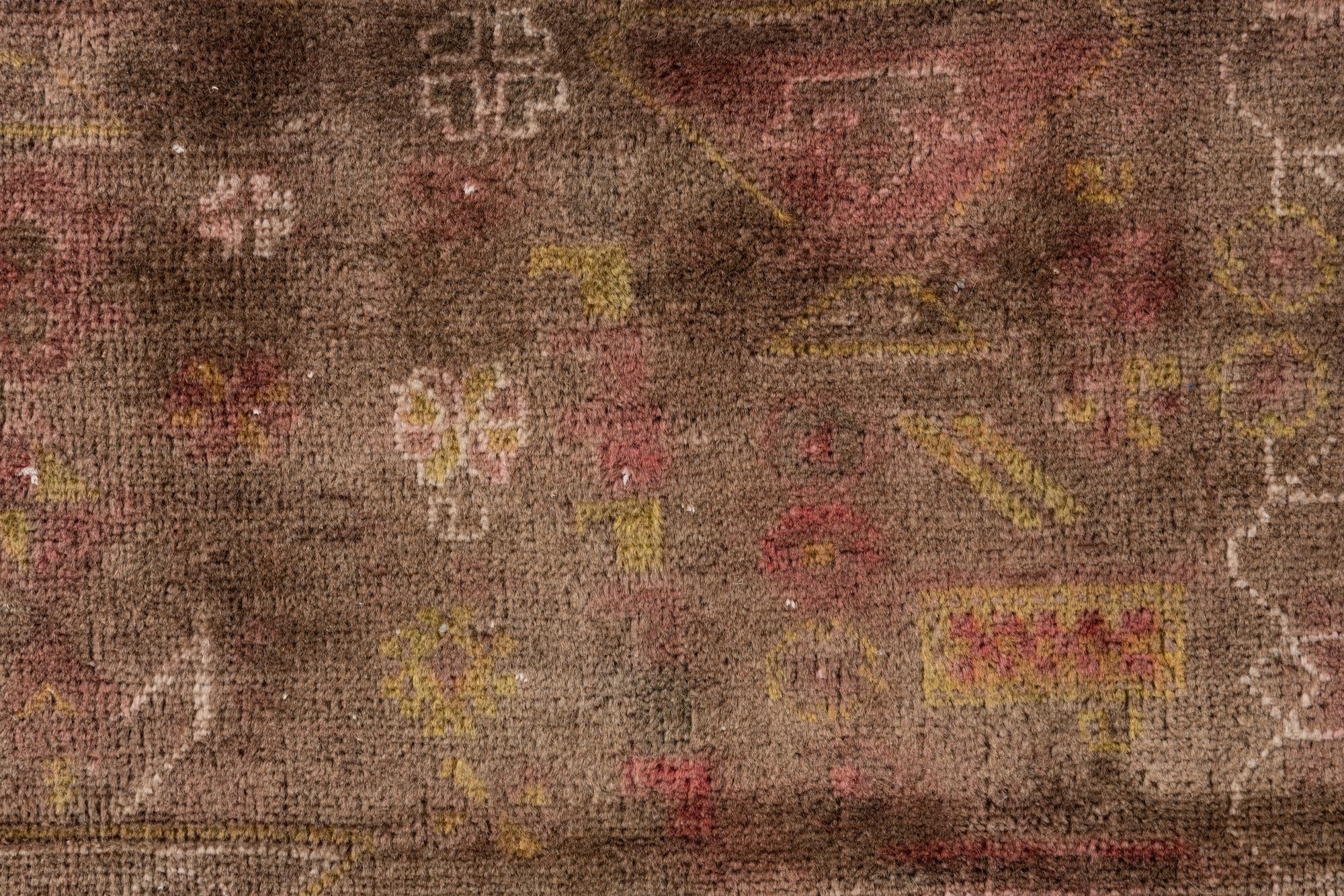 3' 7 x 6' Hand Knotted Ultra Vintage Persian Wool Rug