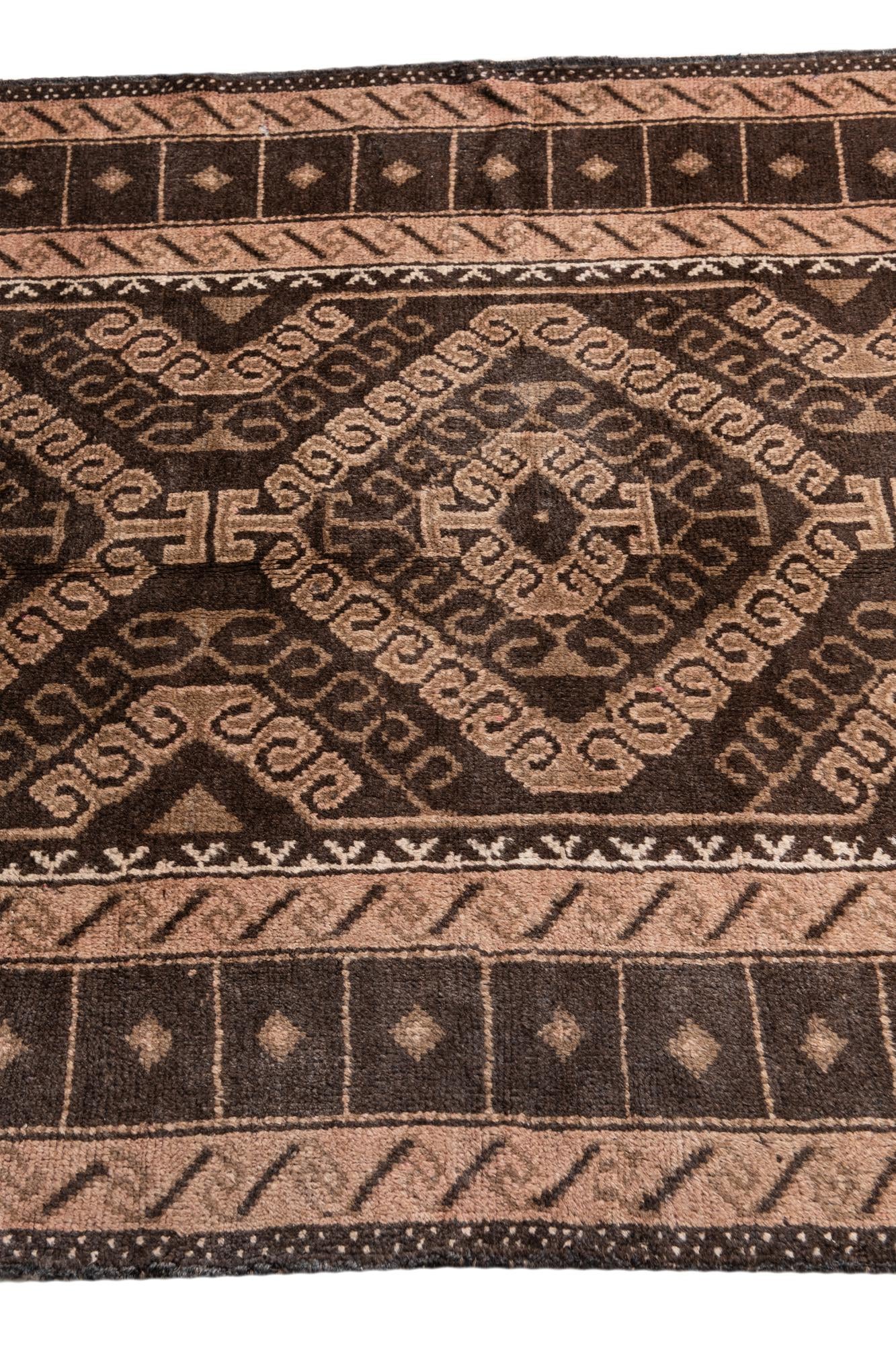 3' 4 x 6' 3 Hand Knotted Ultra Vintage Persian Wool Rug