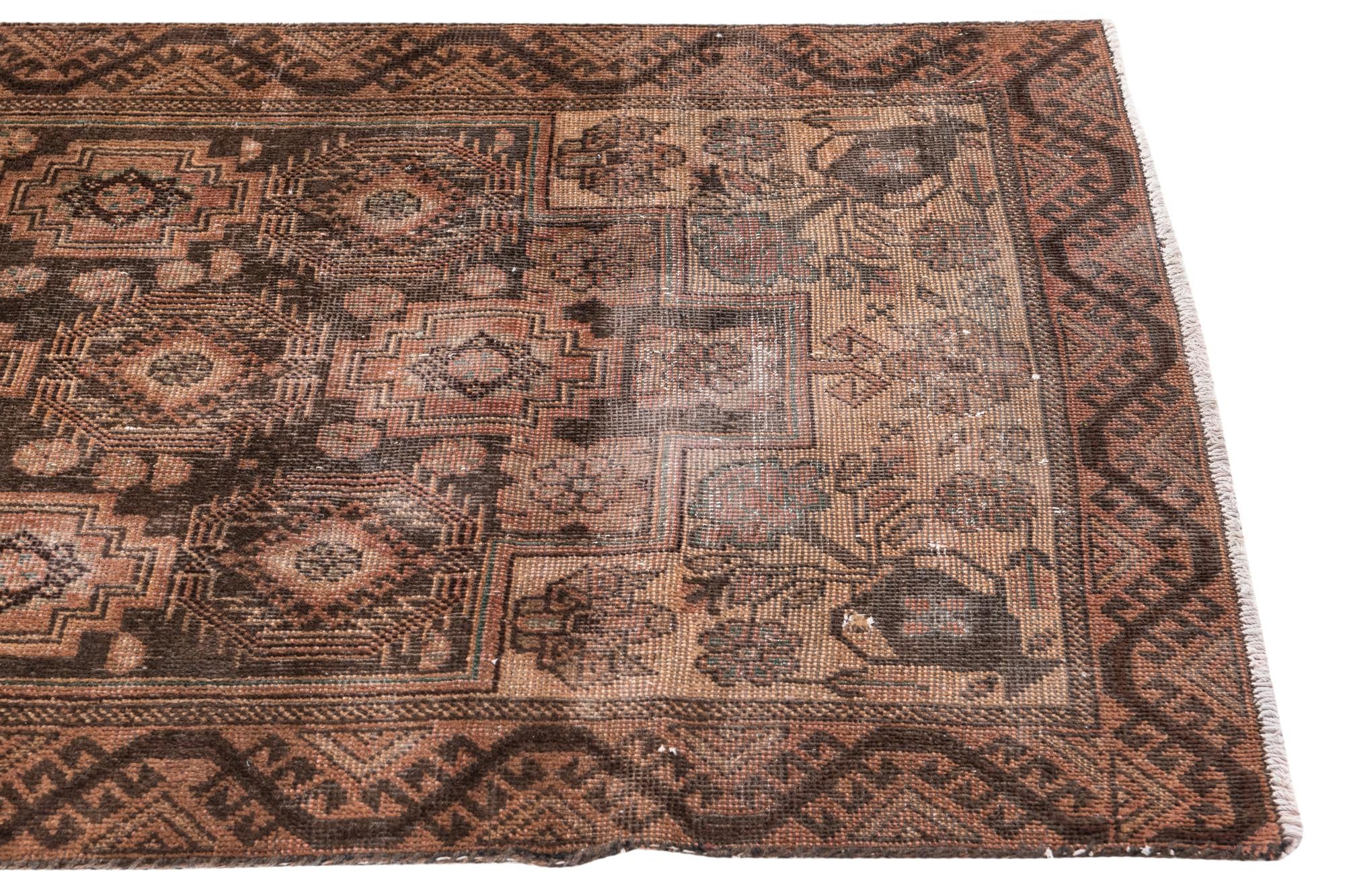 3' 3 x 6' 4 Hand Knotted Ultra Vintage Persian Wool Rug