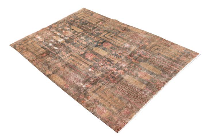 3' 8 x 5' 3 Hand Knotted Ultra Vintage Persian Wool Rug
