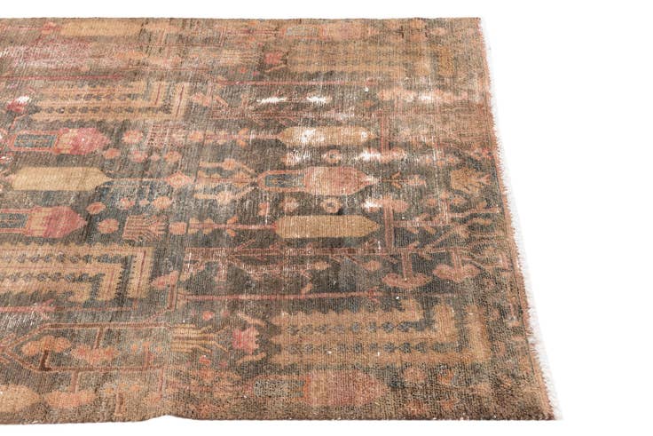 Detail image of 3' 8 x 5' 3 Hand Knotted Ultra Vintage Persian Wool Rug