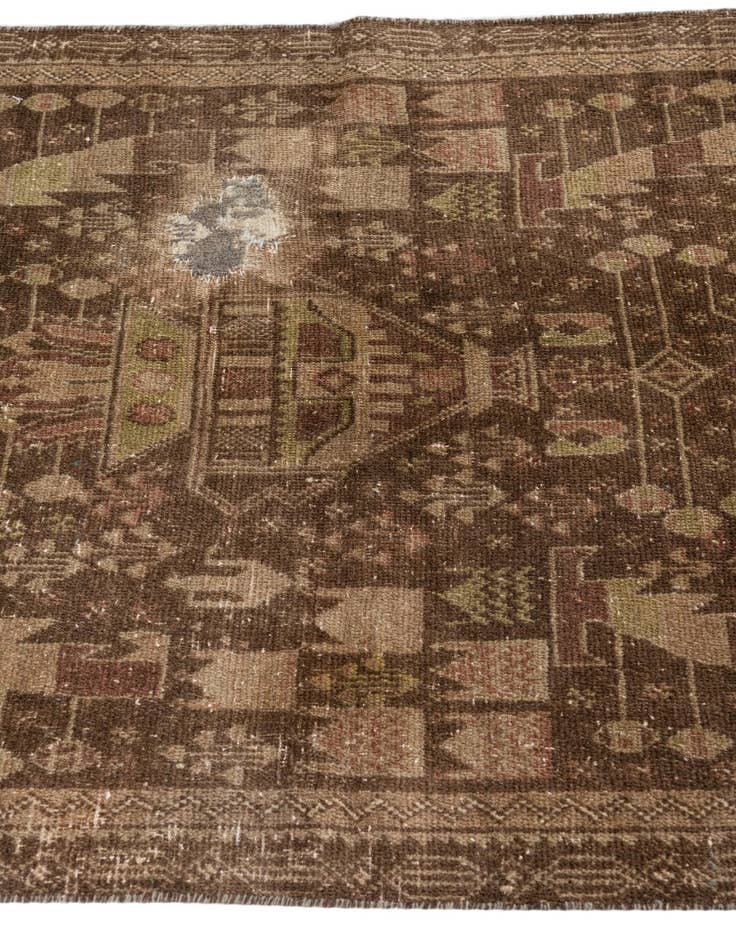 Detail image of 3' 5 x 6' 5  Hand Knotted Ultra Vintage Persian Wool Rug