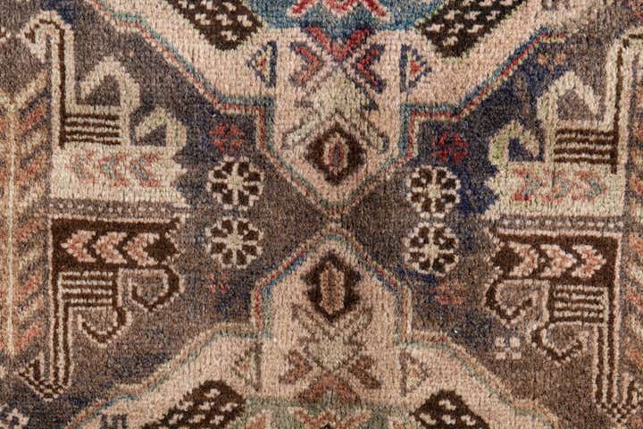 4' 1 x 6' 8 Hand Knotted Ultra Vintage Persian Wool Rug