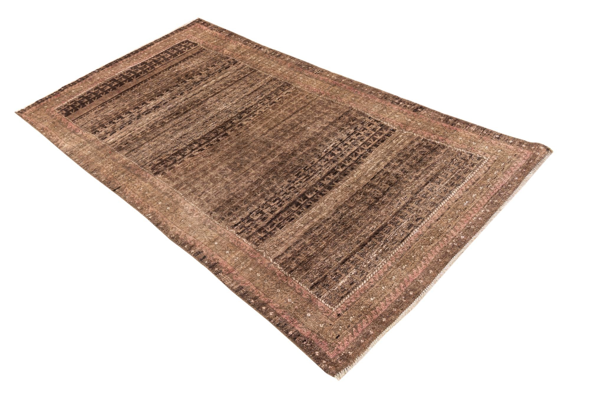 3' 4 x 6' 3 Hand Knotted Ultra Vintage Persian Wool Rug
