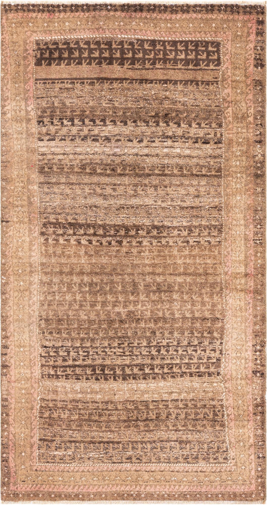 3' 4 x 6' 3 Hand Knotted Ultra Vintage Persian Wool Rug