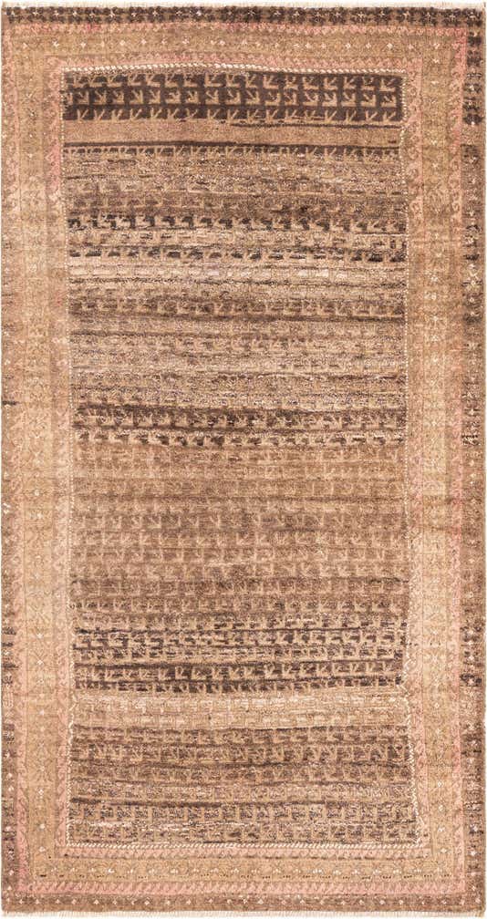 3' 4 x 6' 3 Hand Knotted Ultra Vintage Persian Wool Rug