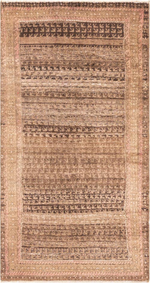 Detail image of 3' 4 x 6' 3 Hand Knotted Ultra Vintage Persian Wool Rug