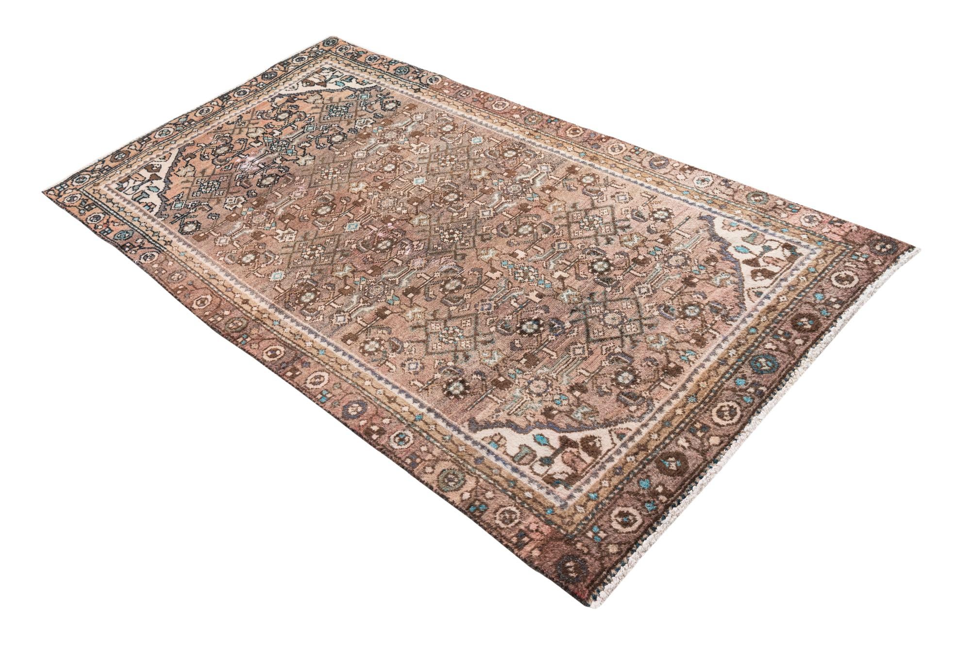 3' 4 x 6' 3 Hand Knotted Ultra Vintage Persian Wool Rug