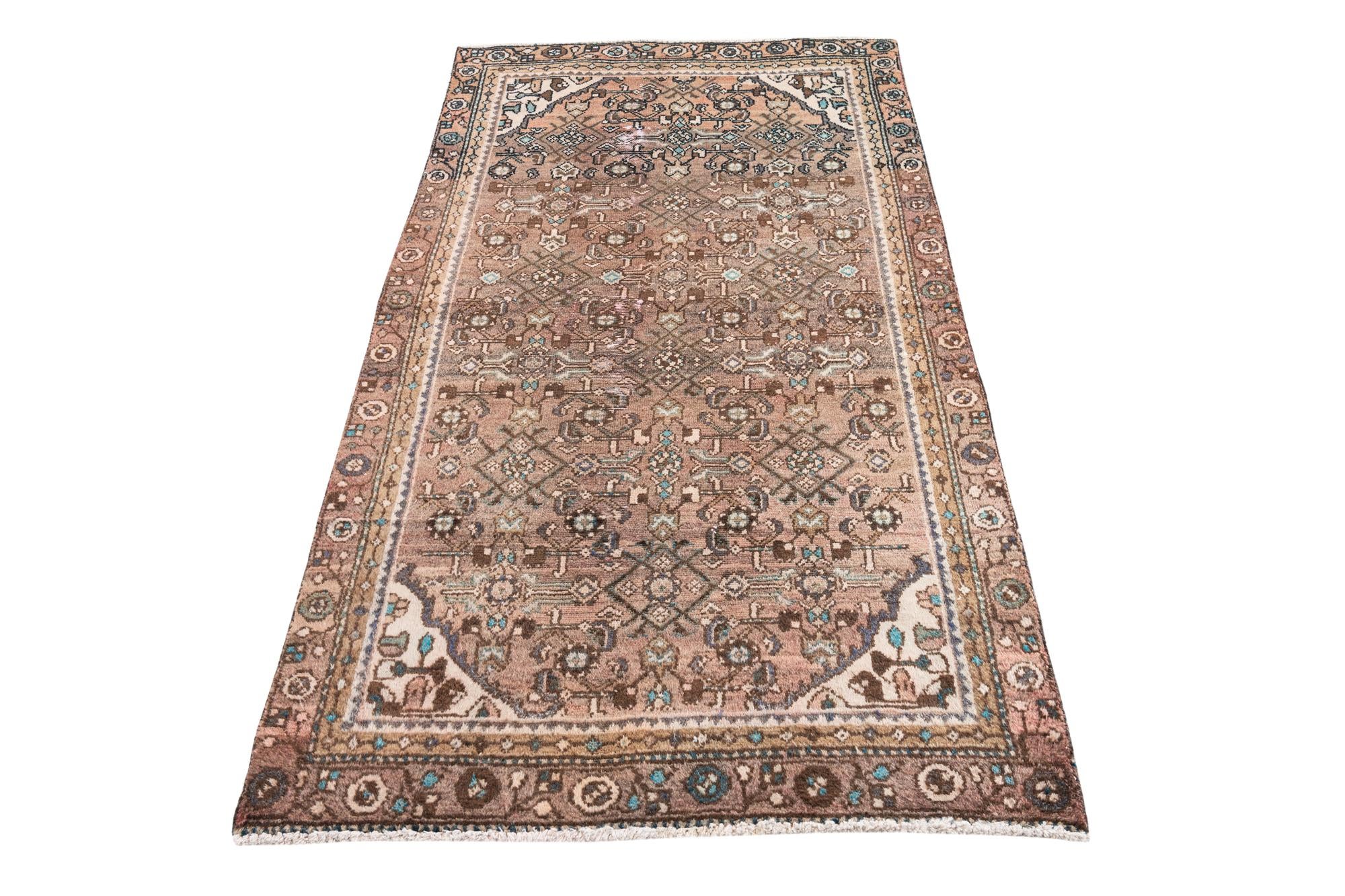 3' 4 x 6' 3 Hand Knotted Ultra Vintage Persian Wool Rug