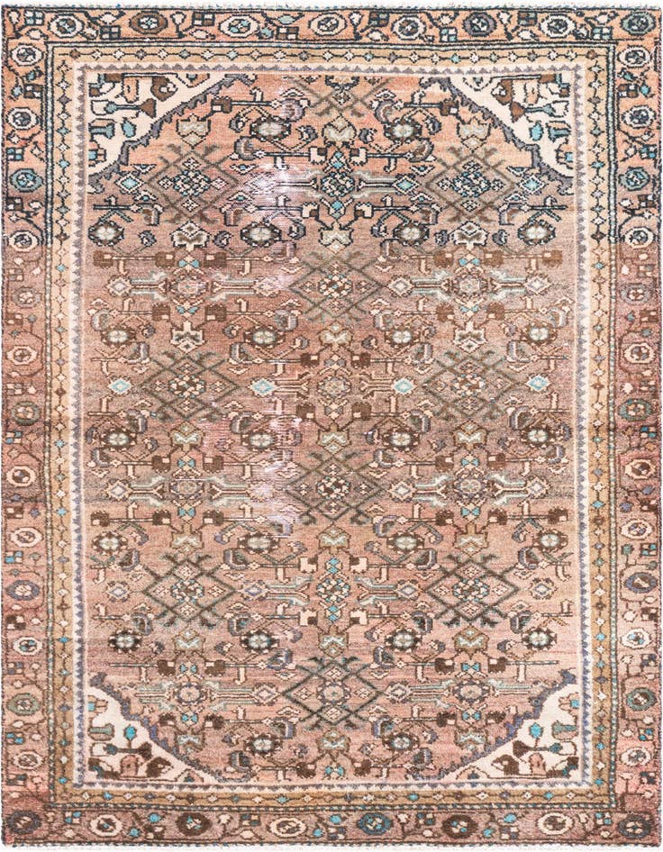 Detail image of 3' 4 x 6' 3 Hand Knotted Ultra Vintage Persian Wool Rug
