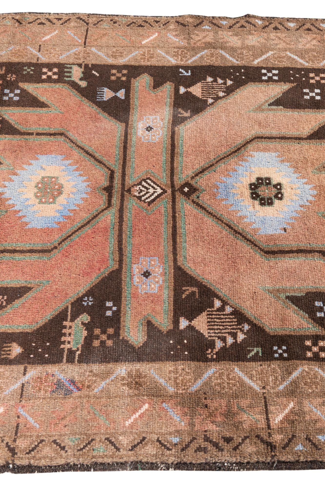 3' 7 x 6' Hand Knotted Ultra Vintage Persian Wool Rug