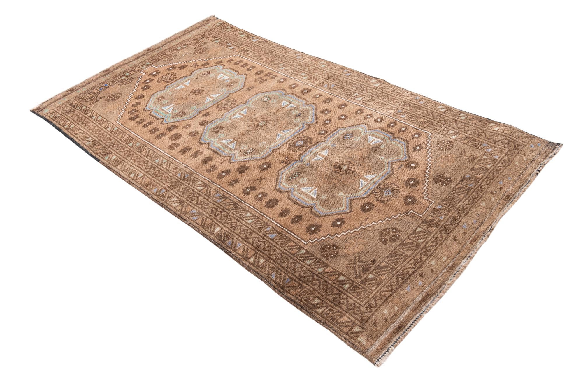 3' 6 x 6' 4 Hand Knotted Ultra Vintage Persian Wool Rug