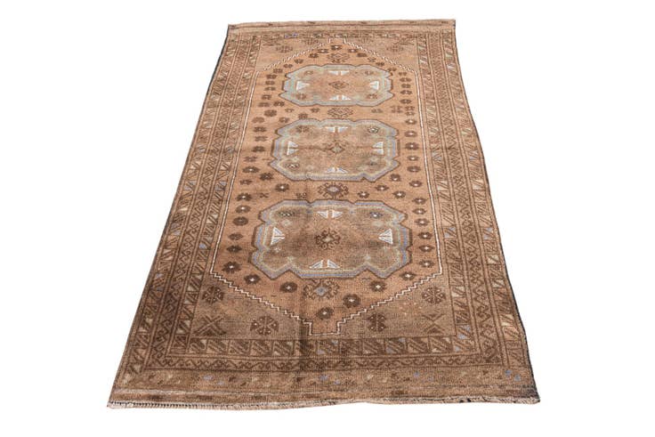 Detail image of 3' 6 x 6' 4 Hand Knotted Ultra Vintage Persian Wool Rug