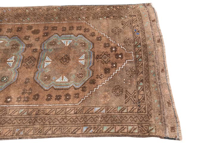 Detail image of 3' 6 x 6' 4 Hand Knotted Ultra Vintage Persian Wool Rug