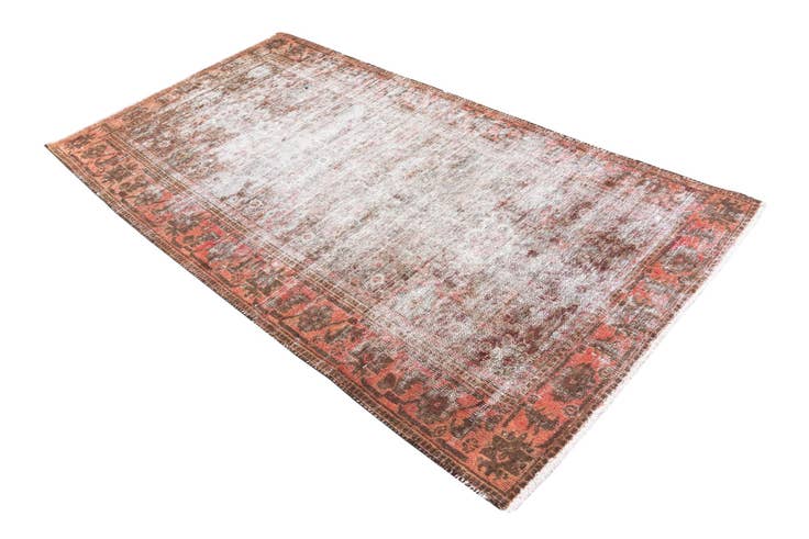 Detail image of 3' 7 x 7' Hand Knotted Ultra Vintage Persian Wool Rug
