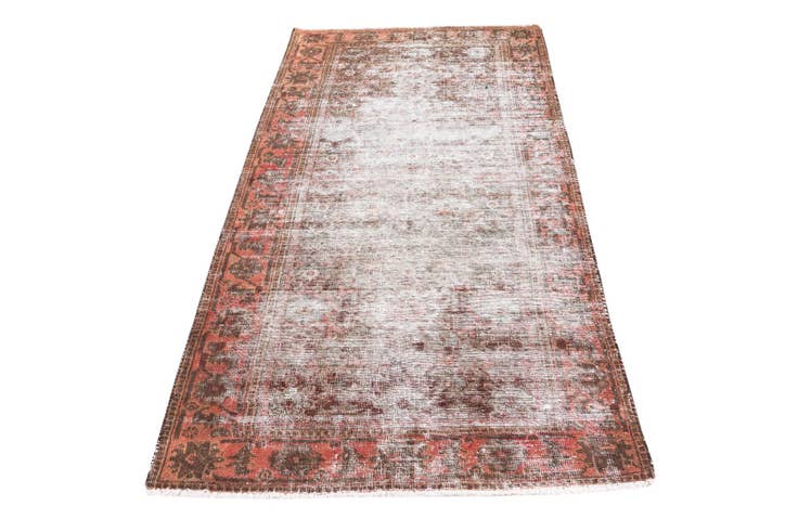 Detail image of 3' 7 x 7' Hand Knotted Ultra Vintage Persian Wool Rug