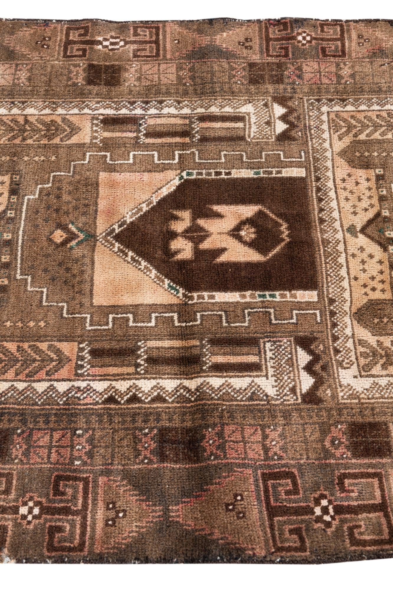 3' 5 x 6' 8 Hand Knotted Ultra Vintage Persian Wool Rug