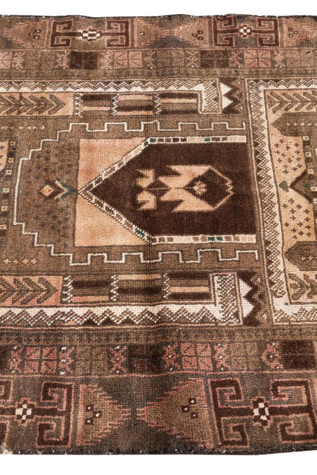 Detail image of 3' 5 x 6' 8 Hand Knotted Ultra Vintage Persian Wool Rug